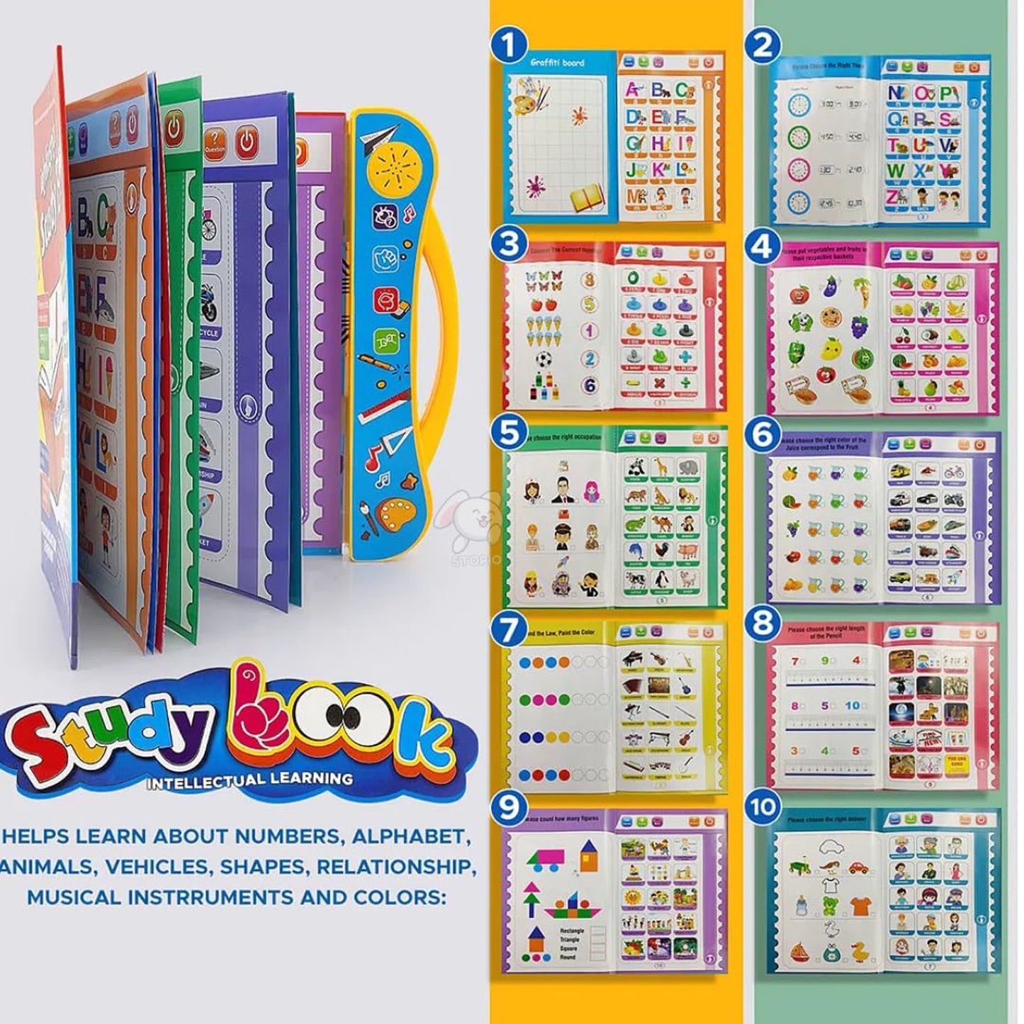 Interactive intelligence learning book with sound & phonics (1 set)