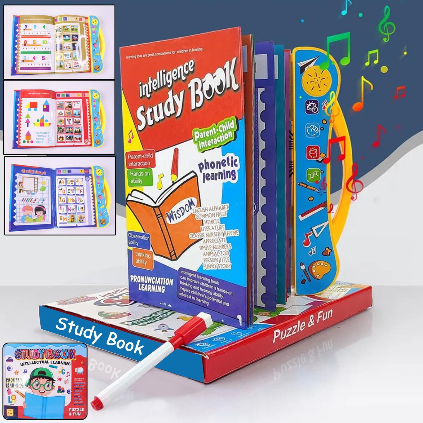 Interactive intelligence learning book with sound & phonics (1 set)
