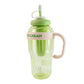 1300ml large capacity cute ice cream themed water bottle with handle, straw