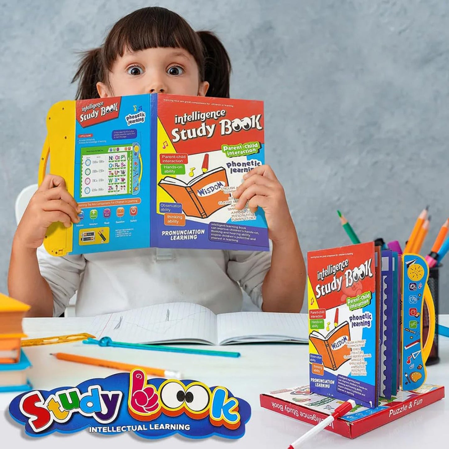 Interactive intelligence learning book with sound & phonics (1 set)