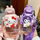 Playbee Sanrio Cartoon Character Water Bottle with Straw