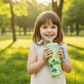 Playful Spray Water Bottle with Dual Lids