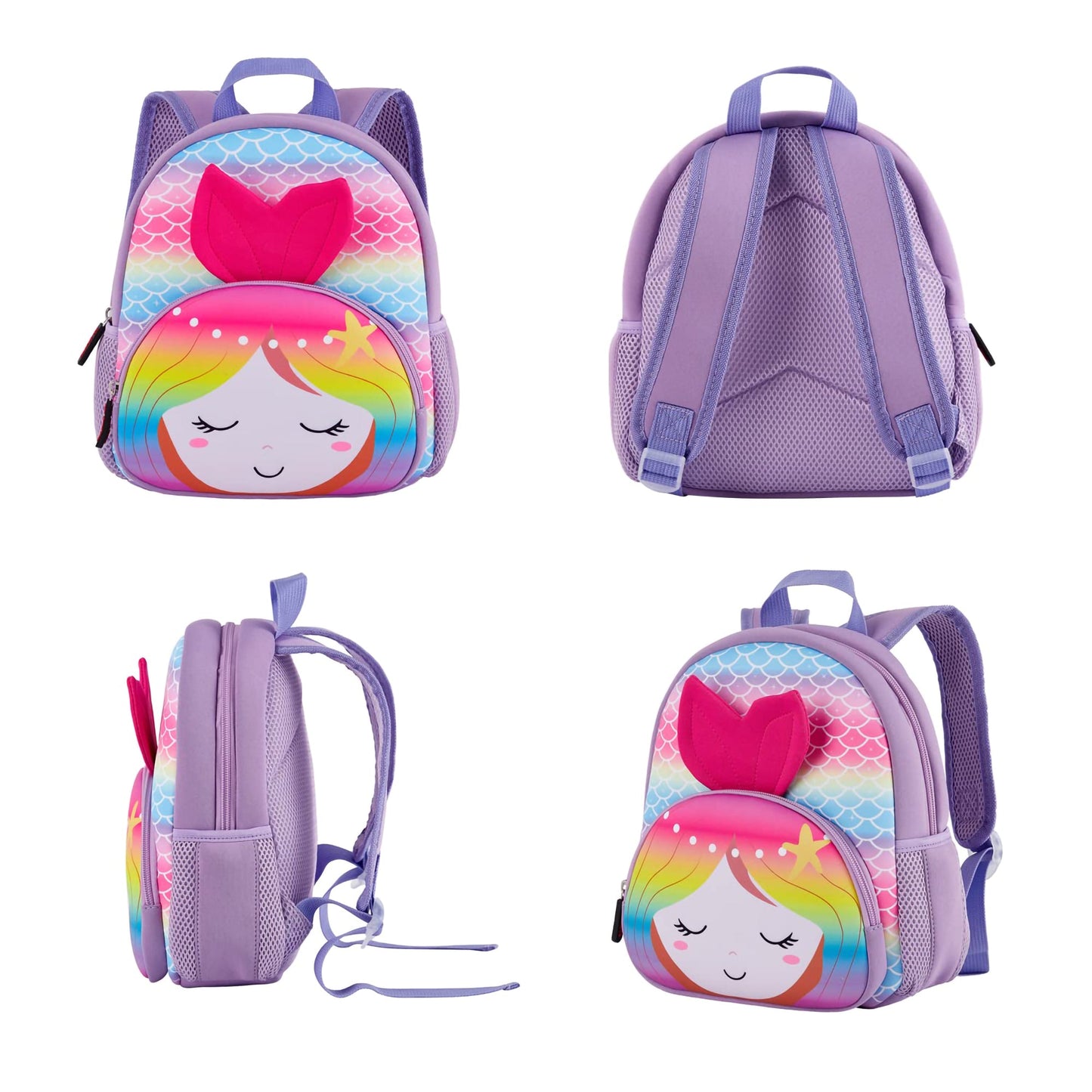 Playbee 3D Magical Unicorn & Mermaid Kids School Bag | Lightweight Toddler Backpack