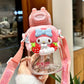 Playbee Sanrio Cartoon Character Water Bottle with Straw