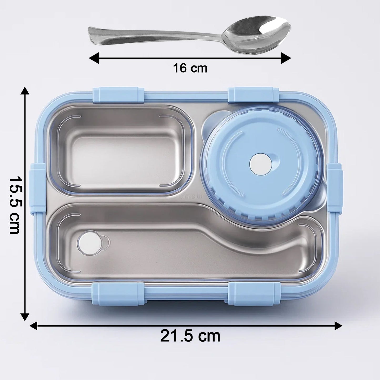 Premium stainless steel compartment lunch box 1 set