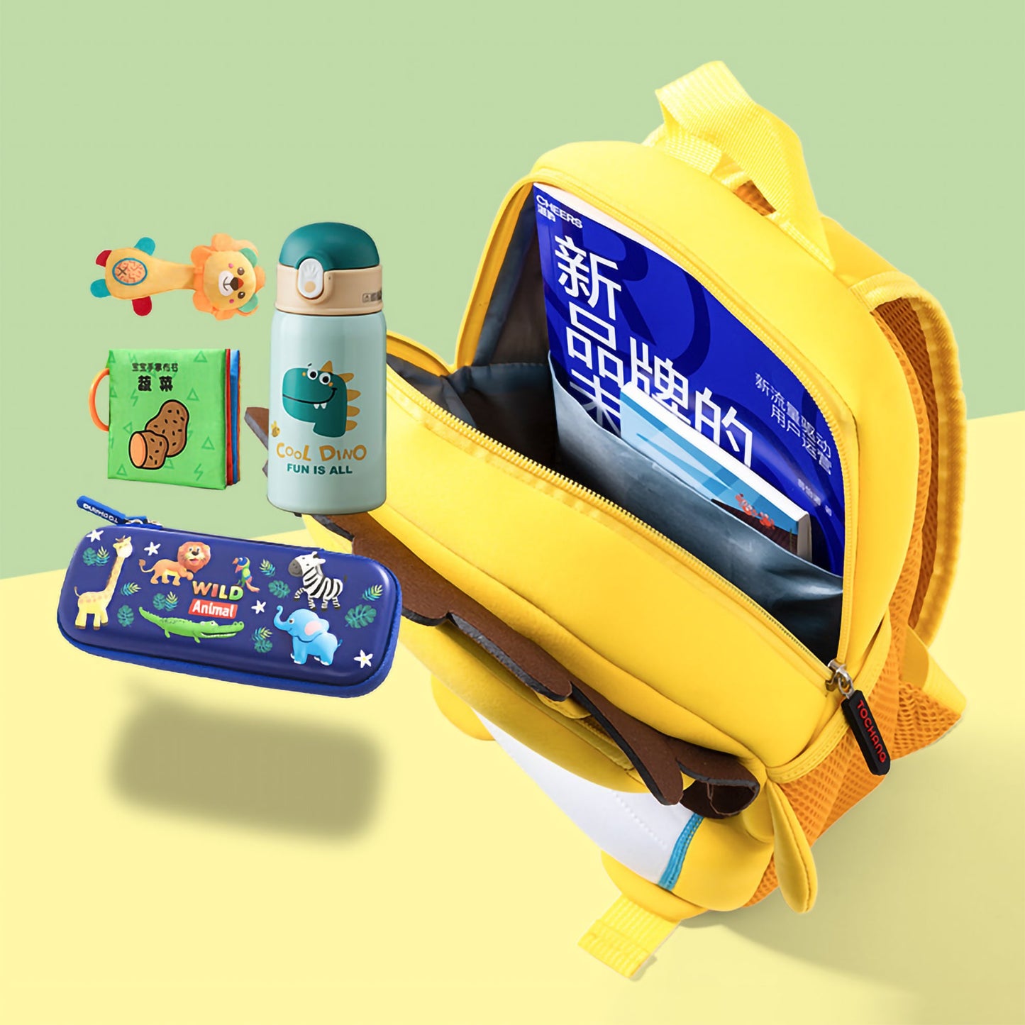 Playbee Cute 3D Zoo Animal Kids School Bag | Toddler Bag