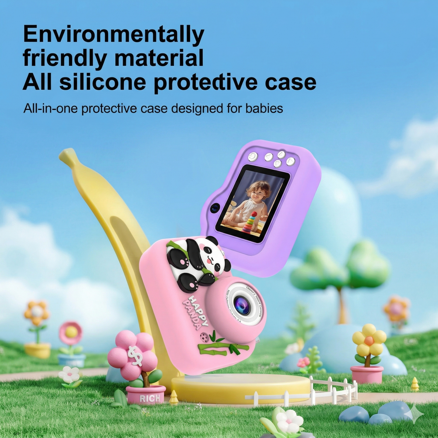 Playbee Panda Edition Dual-Lens Children’s Digital Camera