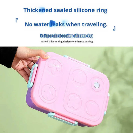 3 Compartment Kids Stainless Steel 750ml Lunch Box with 80ml Sauce Bowl